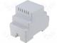 DIN Rail Enclosures - ABS enclosure, DIN rail mount 53x90x71 screw mount