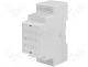 DIN Rail Enclosures - ABS enclosure, DIN rail mount 90x35x62mm snap fastener