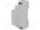 DIN Rail Enclosures - ABS enclosure, DIN rail mount 63x90x17 snap fastener