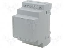 DIN Rail Enclosures - Polystyrene enclosure, rail mounting DIN 65x90x52,5