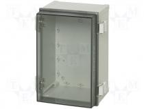 Wall mounting enclosure PC 300x200x180 transparent