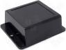 Box with outer holders - Enclosure with flanged ABS 82x69x30mm screw black