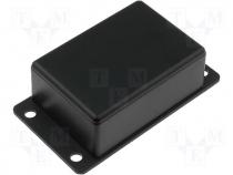 Enclosure with flanged 86x48x25mm screw black