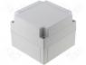 ABS125/100HG - ABS plastic enclosure 130x130x100 grey cover