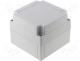 ABS125/100HG - ABS plastic enclosure 130x130x100 grey cover