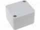 G250 - Polycarbonate enclosure, light grey 52x50x35mm