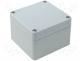 G256 - Polycarbonate enclosure, light grey 82x80x55mm