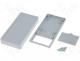 Polystyrene enclosure grey ABS 130x65x25mm with cover