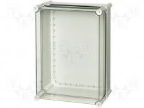 PC382818T - Polycarbonate enclosure SOLID 378x278x180mm transp. cov