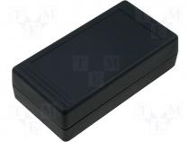 Plastic enclosure 37x68x129mm black