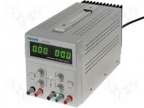 Power supply 0-30V/5A, 5V with function stnd-by