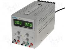   - Power supply 0-30V/5A, 5V with function stnd-by