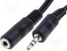 Καλωδιώσεις - Cable, plug JACK 3,5 stereo-socket JACK 3,5 stereo,1,5m