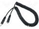 Cable assemblies - Coiled cable, plug/socket JACK 3,5 stereo, 3m
