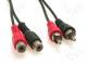 CABLE-451 - Cable, 2x plug RCA-2x socket RCA, 1,5m