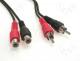 Cable, 2x plug RCA-2x socket RCA, 5m