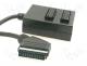 SCART-26-SND - Cable, plug SCART 21pin-2x socket SCART 21pin, 0,4m