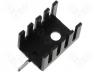 Heatsinks - Heatsink, U type 24K/W 12,7mm, blackened TO220,TO202