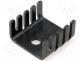 Heatsink black finished type U 24K/W 19x19x9,5mm TO220