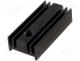 Heatsink black finished 40K/W with threaded holes TO220