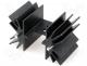  IC - Heatsink black finished type H, 7,1K/W 25mm for TO220