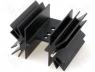 HS-142-38 - Heatsink black finished type H 6,2K/W 38mm for TO220