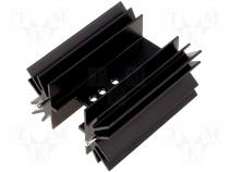 Heatsinks - Heatsink black finished type H 5,2K/W 50mm for TO220