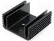 Heatsink black finished type U, 50mm, TO3