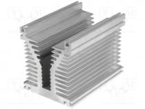 Heatsink  extruded, Y, L  180mm, W  126mm, H  136mm, aluminium, plain