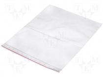 Zip Bag - Polyethylene bag, zip closure 250X300mm/100pcs