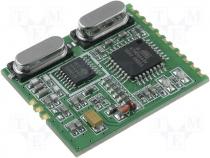 Miniature RF transceiver -97/3dBm 868MHz FSK SMD