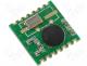 RFM01/433S2 - Miniature RF receiver 109dBm 433MHz FSK SPI SMD