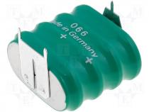   - Rechargeable cell Ni-MH 4,8V 140mAh oval 23mm 3pin