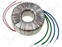 Toroidal mains transformer, 200W, 230/12V/24V